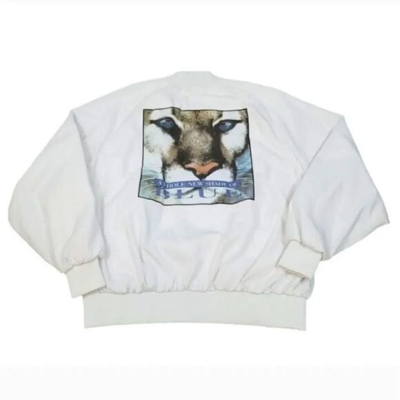 Vintage 80's IBM Paul Rand Design Employee Snap Down Bomber Jacket Size 2XL - Picture 1 of 11